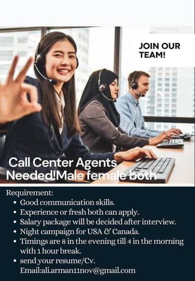 We are hiring customer service representative Lahore based only