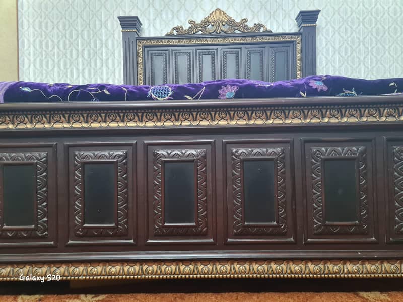 Solid Wood Designer Bed Set 2