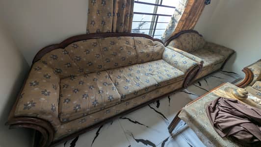 3+2+1 Wooden Frame sofa set