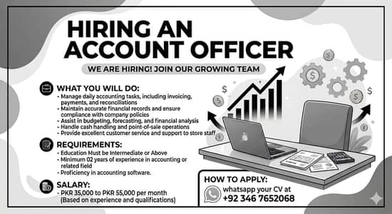 Account Officer For Grocery Store
