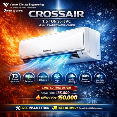 CROSSAIR 1.5 Ton Split AC (Model C5WMI) – Brand New – Limited Offer!