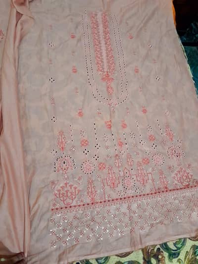 2 piece unstitch lawn and chicken Kari