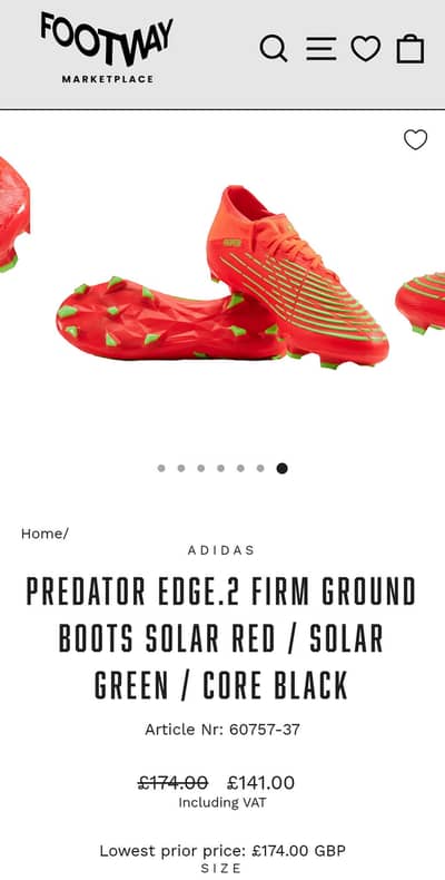 Addidas predator original  football studs