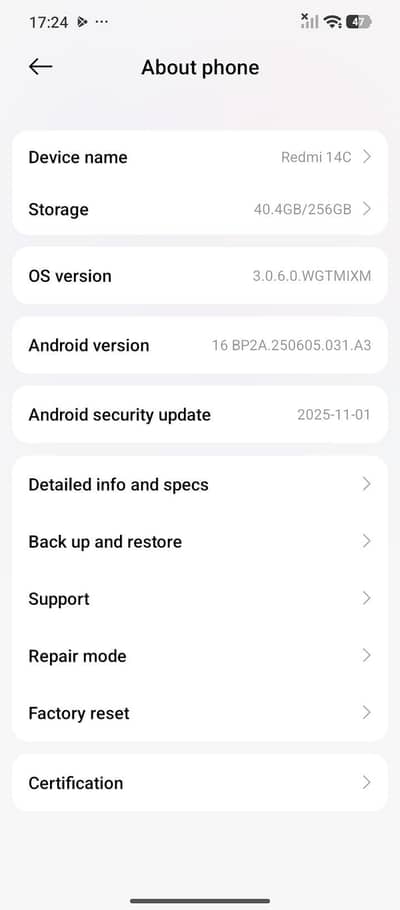 Redmi 14C 16/256 brand new no any single fault