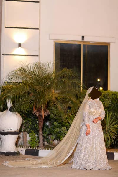 Fully embroided  lehnga with long veil