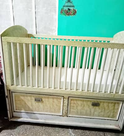 Baby Cot with Storage Drawers – Strong Wooden Crib