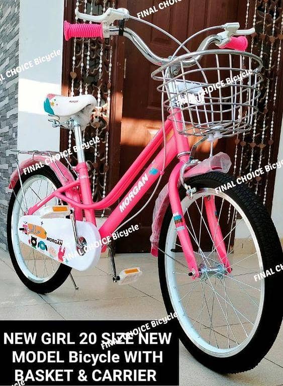 BDF 20 SIZE cycle 7 TO 13 YEARS GIRL Cycle SALE OFFER BICYCLE WITH bicycle BASKET & CARRIER Bicycles