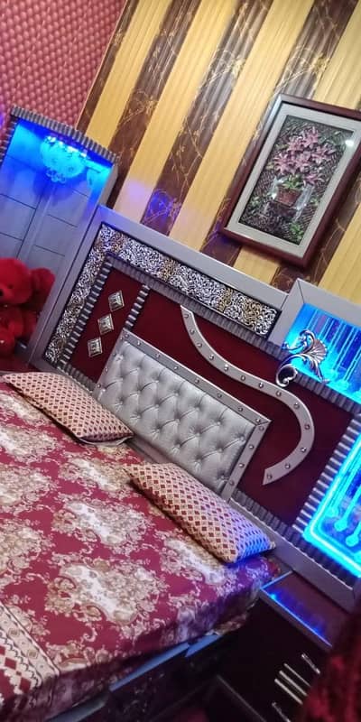Deco music light king bed sell Gujranwala city housing
