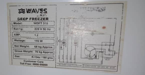 waves company deep freezer and  fridge