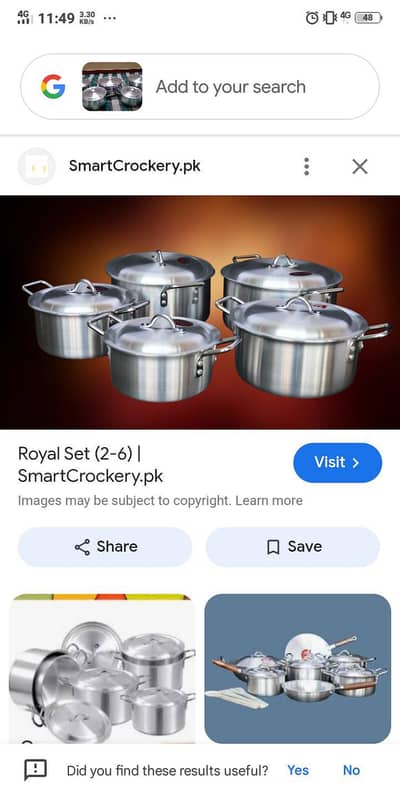 Silver Metal Pot Set