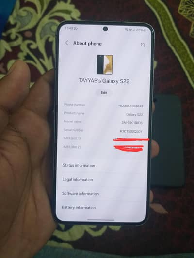 Samsung Galaxy S22 : 5G : PTA Approved : 8GB-ROM and 256GB-RAM