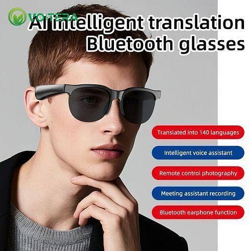 AI Smart Bluetooth Glasses Eyewear with Music & Call Support NO NEED Earbuds Direct Bluetoth Glasses Hands-Free Smart Sale Smart Bluetooth Classes Smart Audio Glasses MUSIC Earphone Glasses Airpods