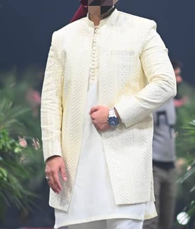 Off White Sherwani For Mens
