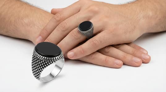 New Arrival Original Yamni Aqeeq Gents Ring