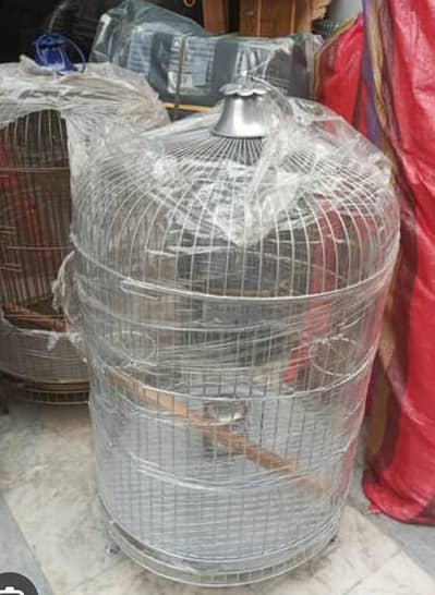 CAGE FACTORY New Golden Round Hanging cage with hanger stand