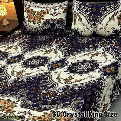 crystal cotton printed duble bedsheet