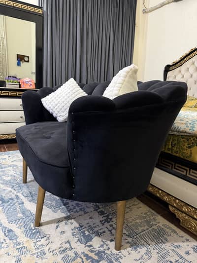 Black Velvet 2 Seater plus 2 Chairs