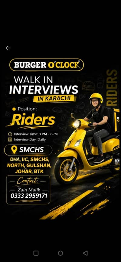 we are looking for delivery rider