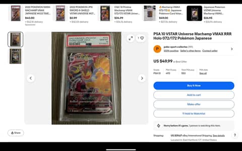 this Pokémon card is ultra rare and this card market price is high