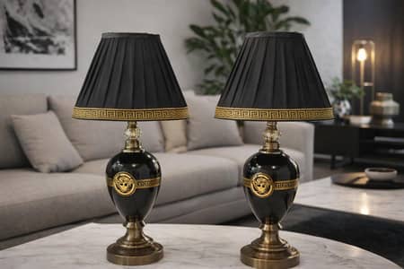 VERSACE LUXURIOUS TABLE LAMP PAIR CONDITION USED LIKE NEW
