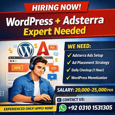 WordPress + Adsterra Expert Needed