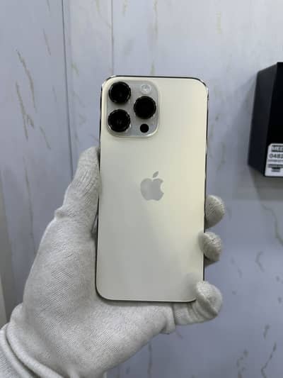 I phone 14 pro Max Gold Jv  NON PTA 128 GB 100%  Battery Health