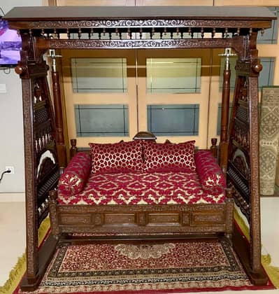 Traditional royal wooden handcrafted jhoola/indoor swing