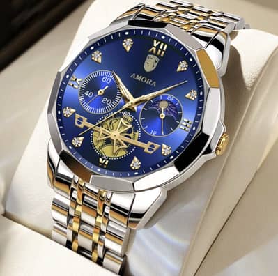 Amora watch brand watch waterproof luminous fashion luxury gold blue