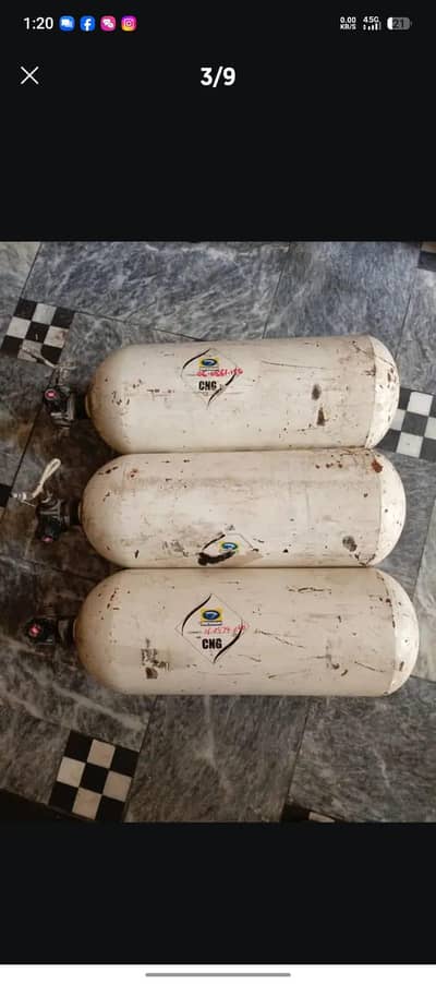 CNG salndar 3 pice+ kitt