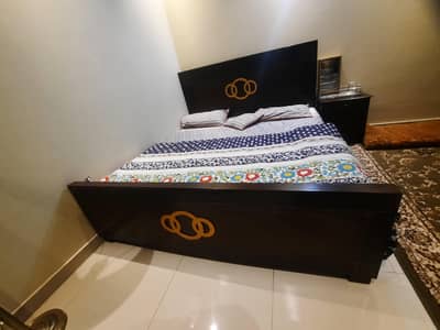 BED with two side tables