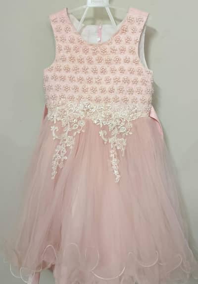 Beautiful Pink Party Frock for Girls (8-10 years)