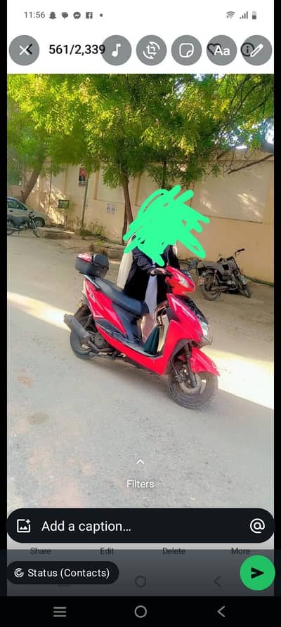 Scooty on fuel is available for sale