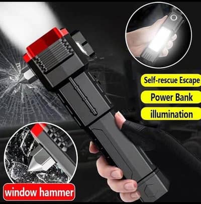 Led Flashlight light, power bank,Glass breakers