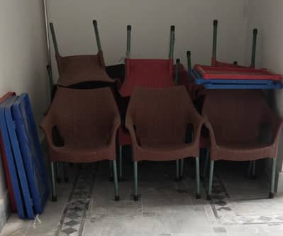 school chair and table