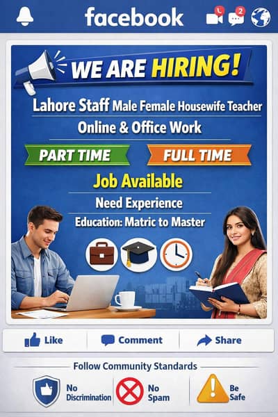 Part-Time / Full-Time Online Work – Male & Female