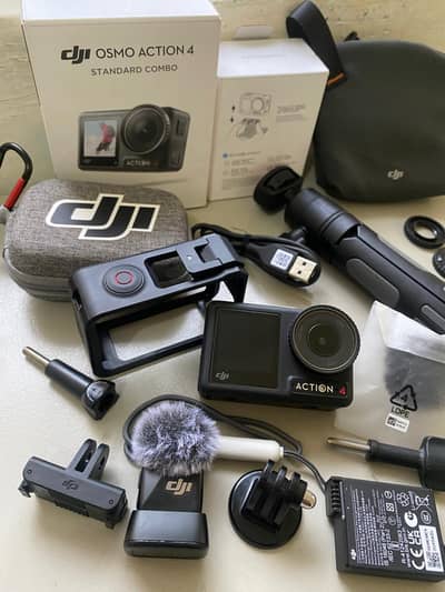 DJI Osmo Action 4 + DJI Mic Mini | Full Accessories | Condition 10/10