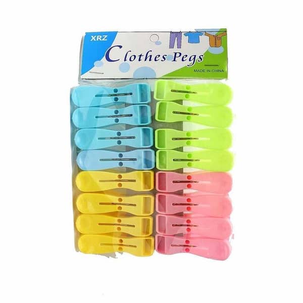 MAT Cloth Hanging Chutki Clips - Pack of 20 Multicolor Pegs