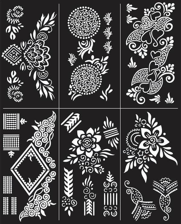 Mehendi Design Stickers – Pack of 6 H4