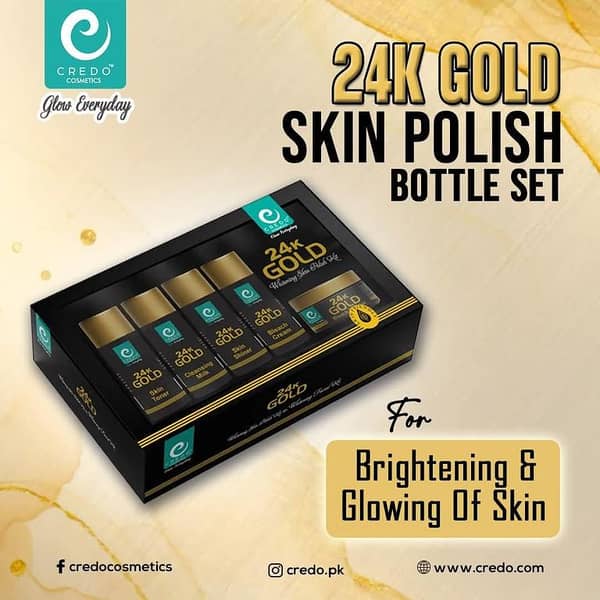 Credo 24K Gold Facial Set With Skin Polish