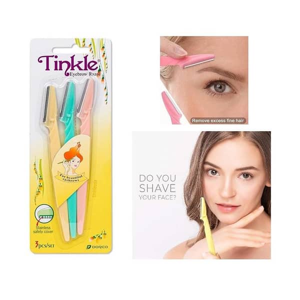 Eyebrow Razor Pack of 3 in Multi-Color