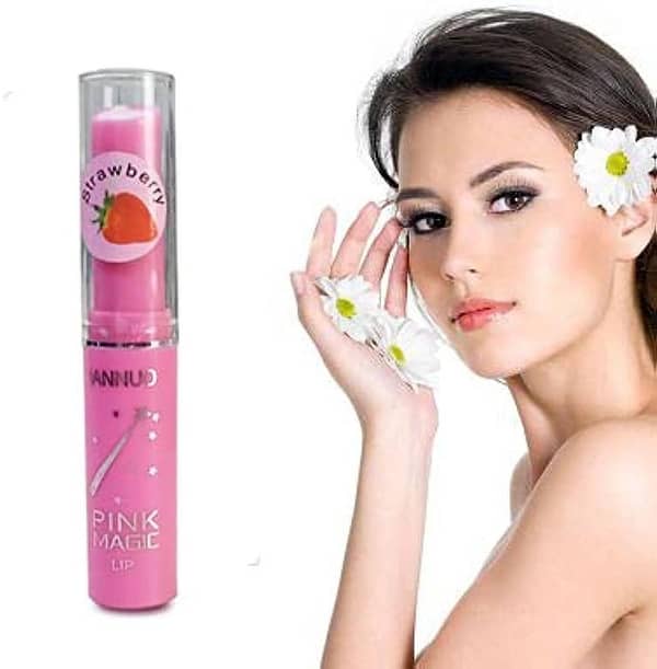 MAT Beauty Pink Magic Strawberry Flavor Color Changing Lip Balm