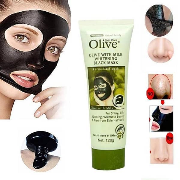 Olive with Milk Whitening Facial Black Charcoal Mask for Blackhead Removal