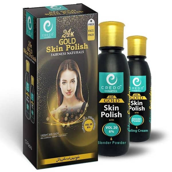 Credo 24k Gold Skin Polish Bleach Cream Rice Skin Polish Fairness Naturals