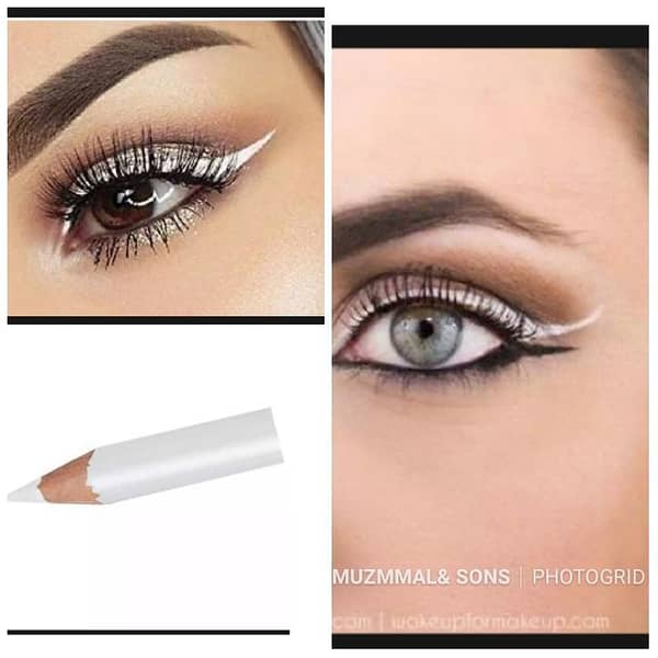 Pack of 2 Professional White Creamy Waterline Eyeliner Pencil & Eye Shadow Pencil