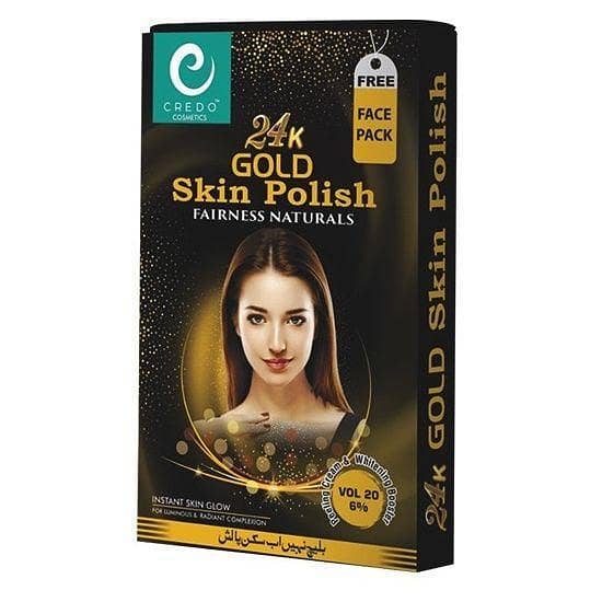 Credo Gold 24K Skin Polish – Pack of 2 with Face Pack