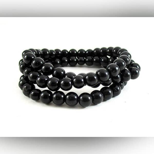 2 in 1 Trendy Black Bead Bracelet with Multi-Layer Mala for Boys and Girls