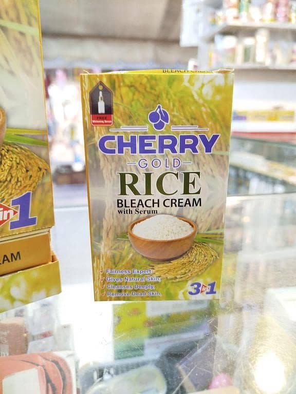 Pack of 2 Cherry Gold Rice Bleach Cream with Serum 3 in 1