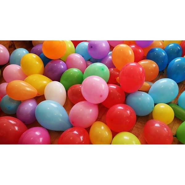 Pack of 100 Multicolor Birthday Balloons