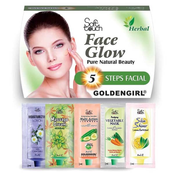 Soft Touch Face Glow Sachet Kit – 5-Step Facial for All Skin Types