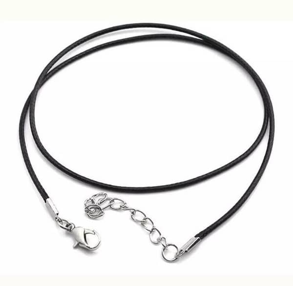 Pack of 2pcs 18'' Black Silk Necklace Cord Chain 2.0mm with Clasp